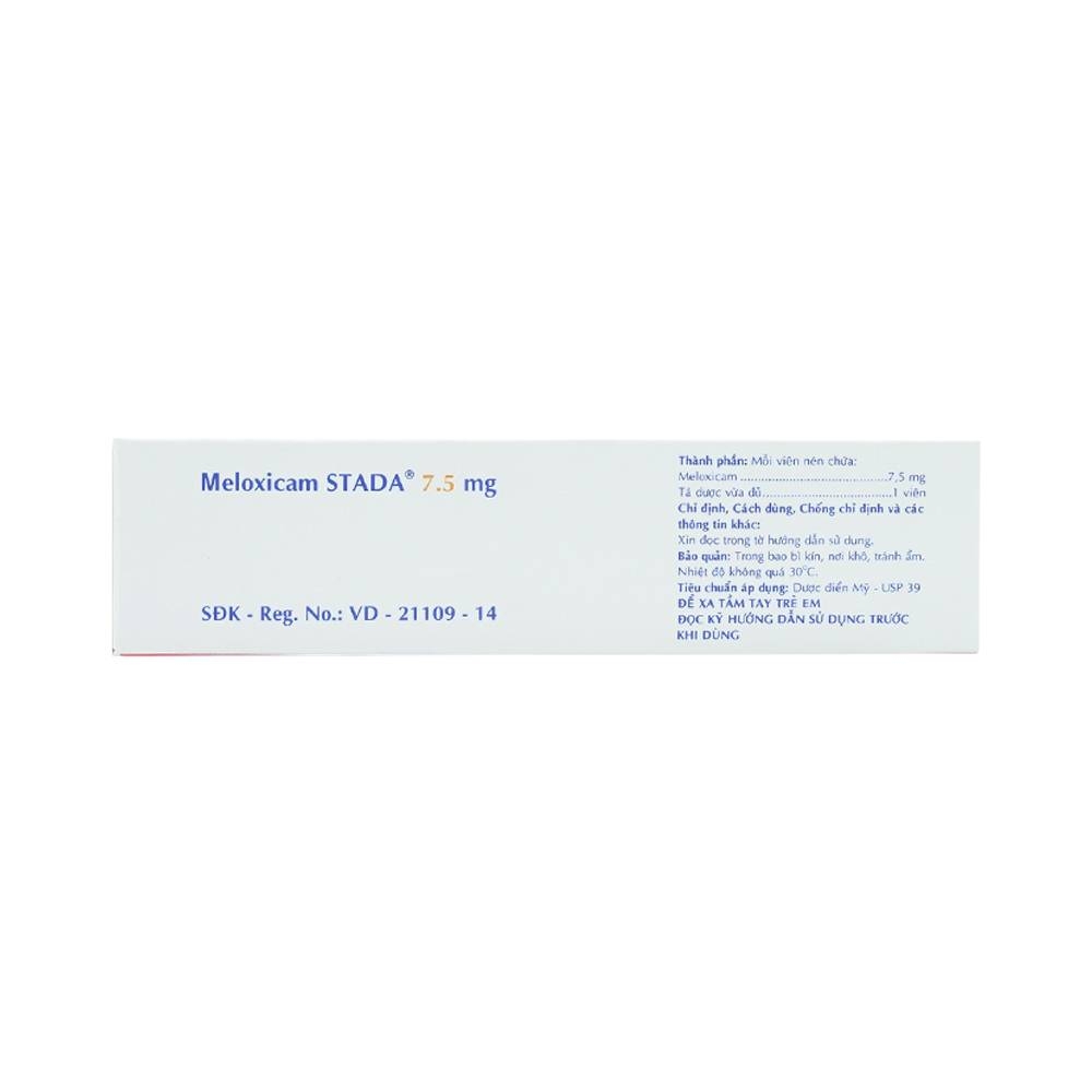 Hình ảnh Thuốc Meloxicam Stada 7.5mg giảm đau nhóm NSAIDs (5 vỉ x 10 viên)