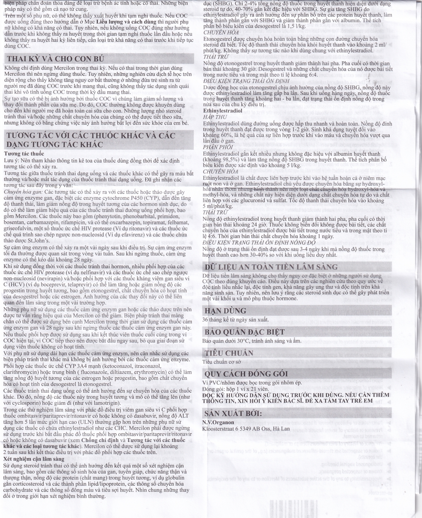 Hình ảnh Thuốc Mercilon Bayer hỗ trợ tránh thai (1 vỉ x 21 viên)