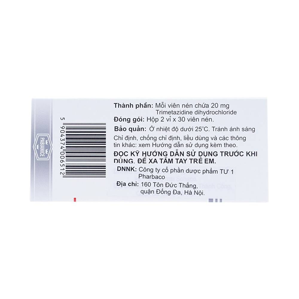Hình ảnh Thuốc Metazydyna 20mg Polpharma điều trị đau thắt ngực (2 vỉ x 30 viên)
