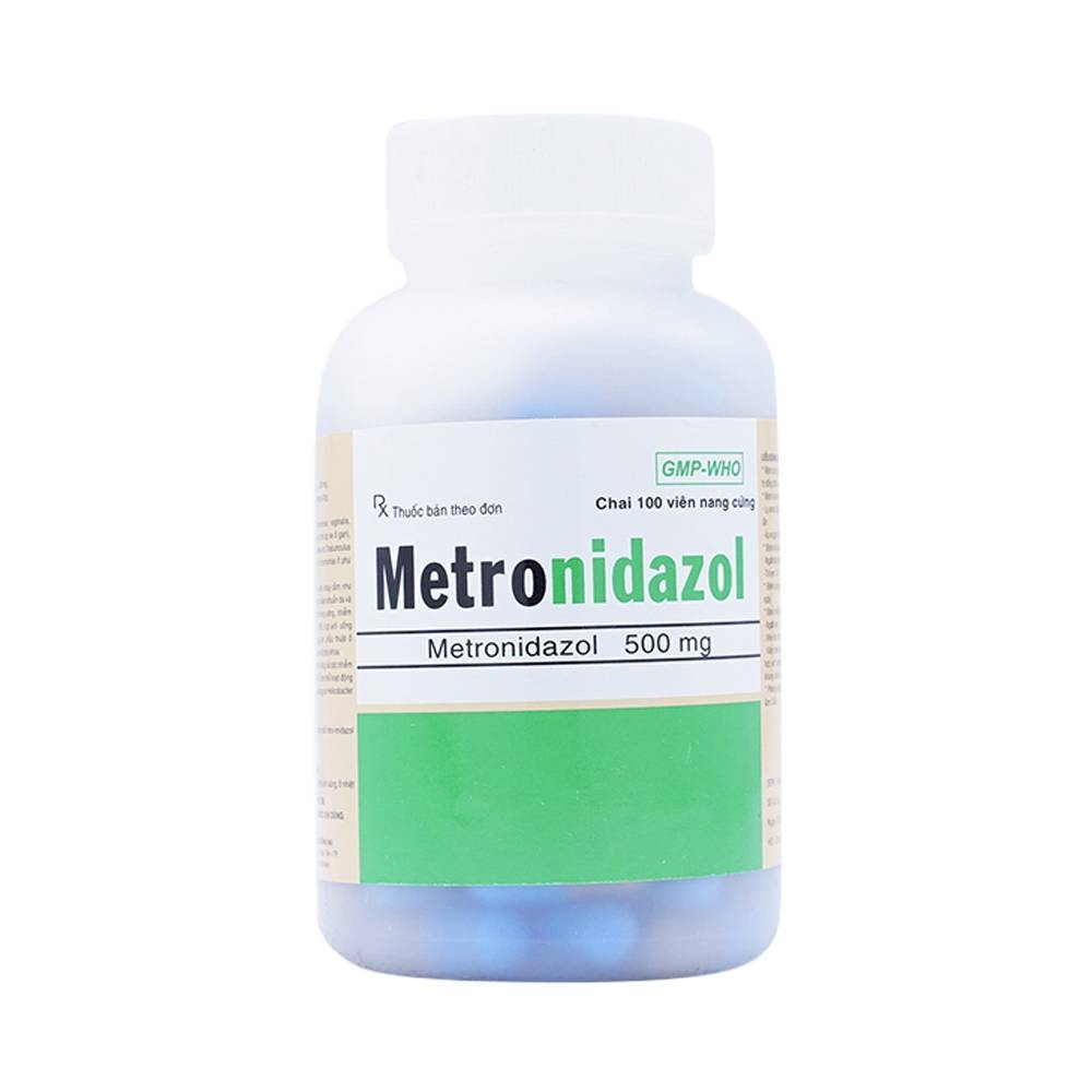 Hình ảnh Viên nang cứng Metronidazol 500mg Donaipharm điều trị viêm âm đạo, viêm đường niệu sinh dục (100 viên)