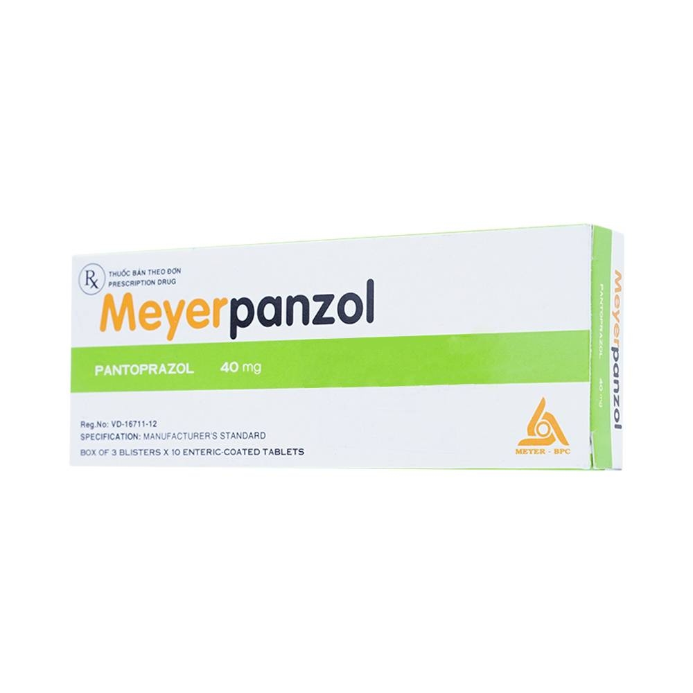 Hình ảnh Viên nén Meyerpanzol 40mg Meyer - BPC điều trị viêm thực quản trào ngược (3 vỉ x 10 viên)