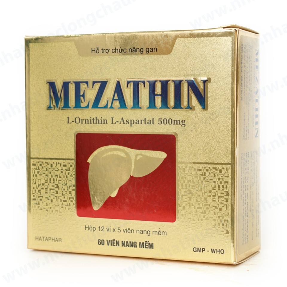 Hình ảnh Viên nang mềm Mezathin 500mg Hataphar điều trị các bệnh về gan, chán ăn, mệt mỏi (12 vỉ x 5 viên)