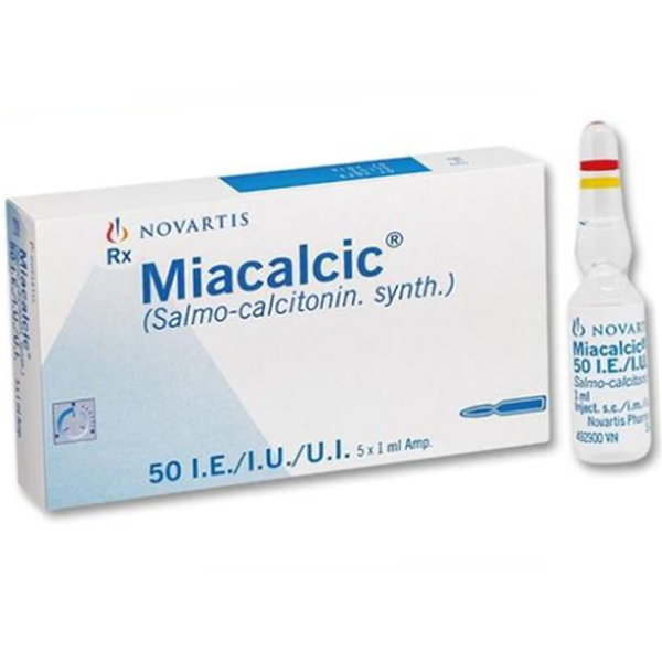 Hình ảnh Dung dịch tiêm Miacalcic Novartis ngừa mất xương cấp tính, điều trị bệnh Paget, tăng canxi máu ác tính (5 ống)