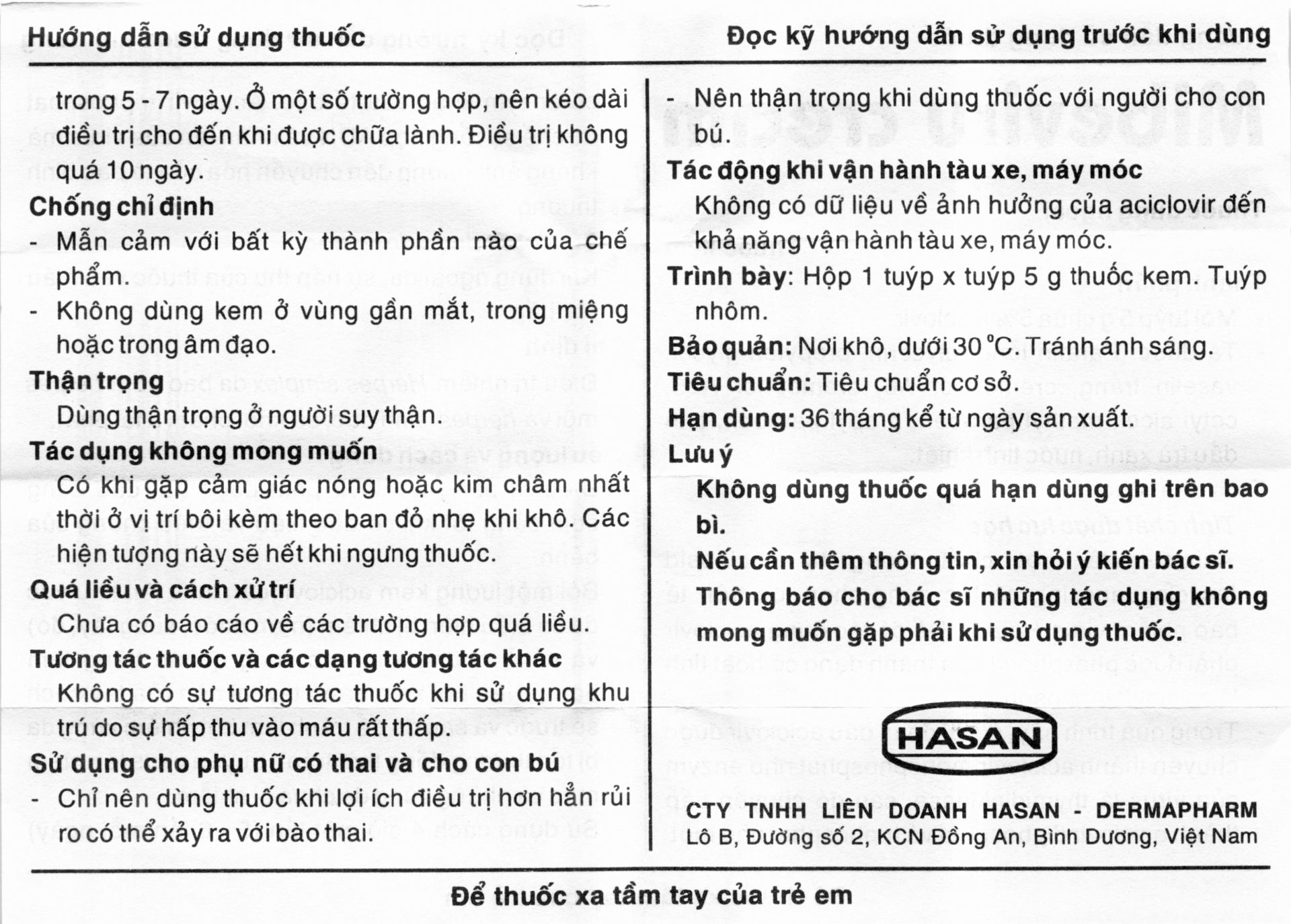 Hình ảnh Kem bôi da Mibeviru Cream Hasan điều trị nhiễm Herpes Simplex (5g)