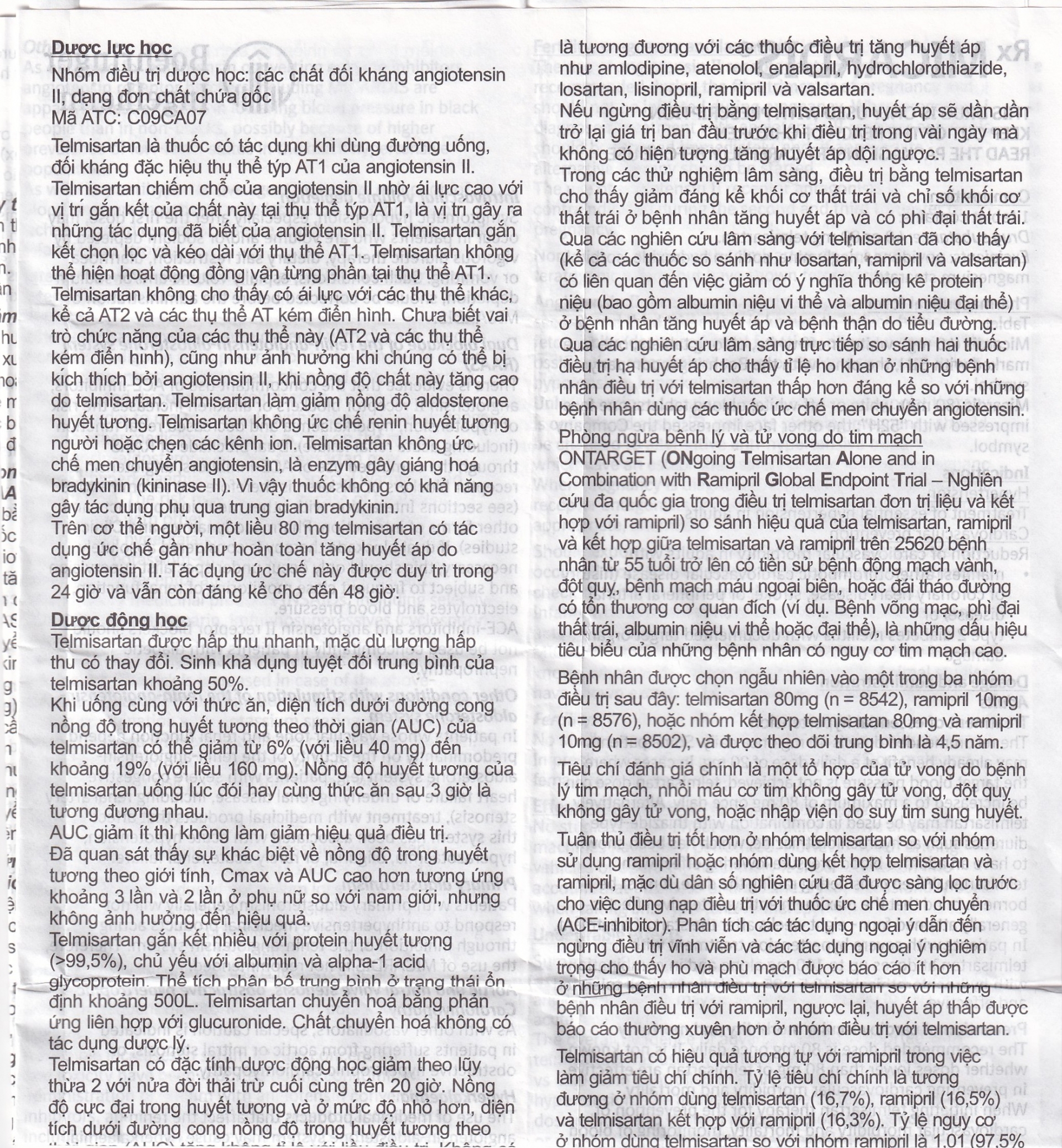 Hình ảnh Viên nén Micardis 40mg Boehringer điều trị tăng huyết áp vô căn (3 vỉ x 10 viên)