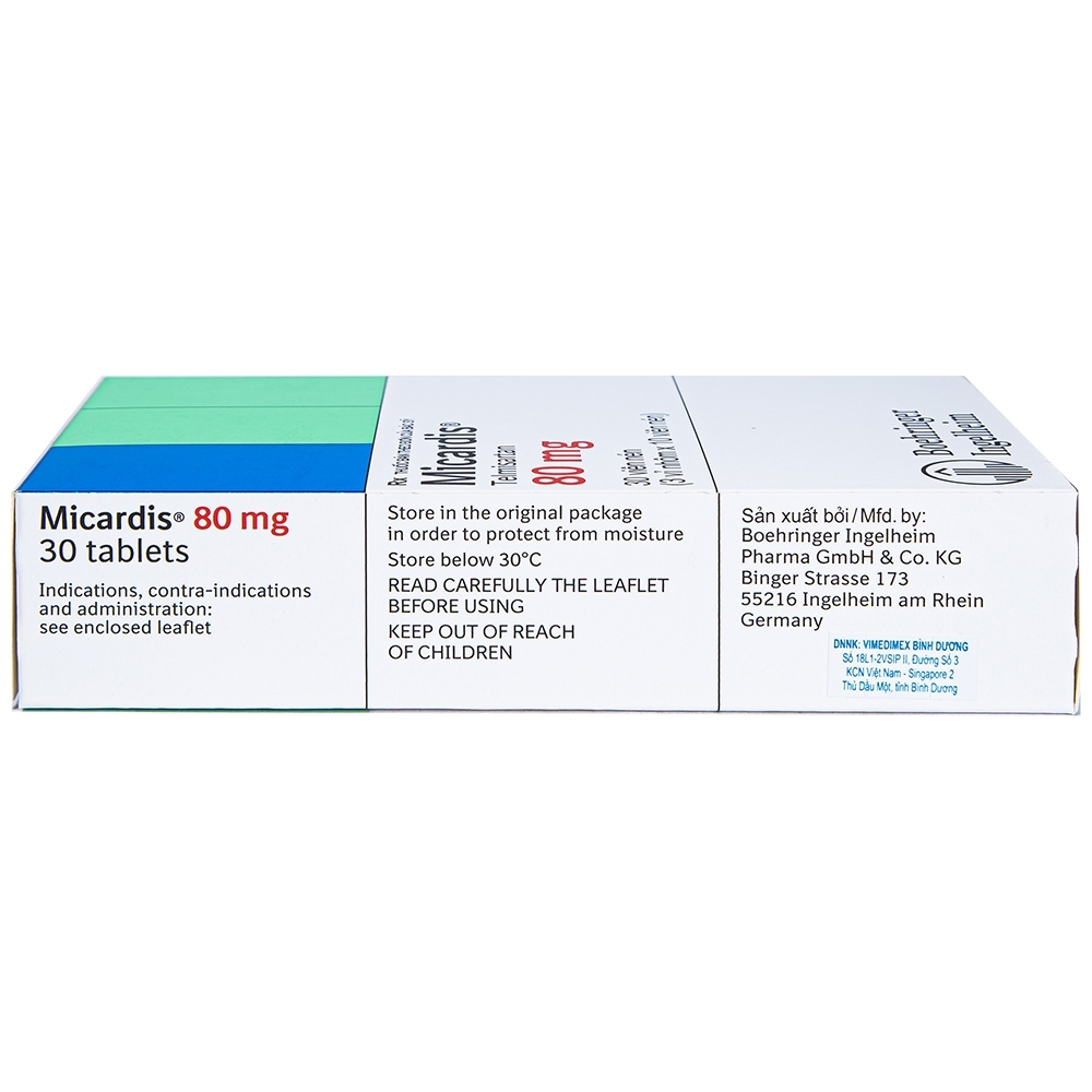Hình ảnh Viên nén Micardis 80mg Boehringer điều trị tăng huyết áp vô căn (3 vỉ x 10 viên)