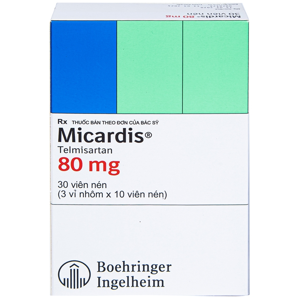 Hình ảnh Viên nén Micardis 80mg Boehringer điều trị tăng huyết áp vô căn (3 vỉ x 10 viên)