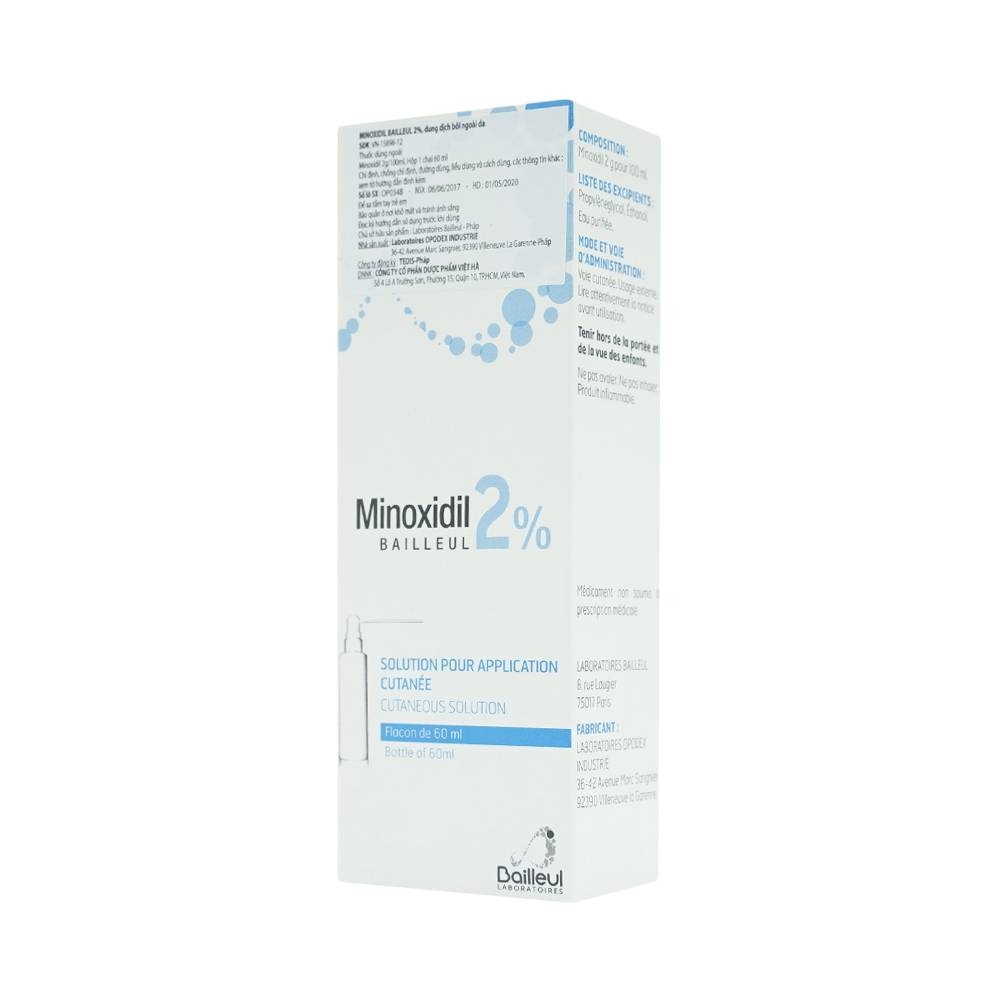 Hình ảnh Dung dịch dùng ngoài da Minoxidil 2% Bailleul điều trị chứng rụng tóc (60ml)