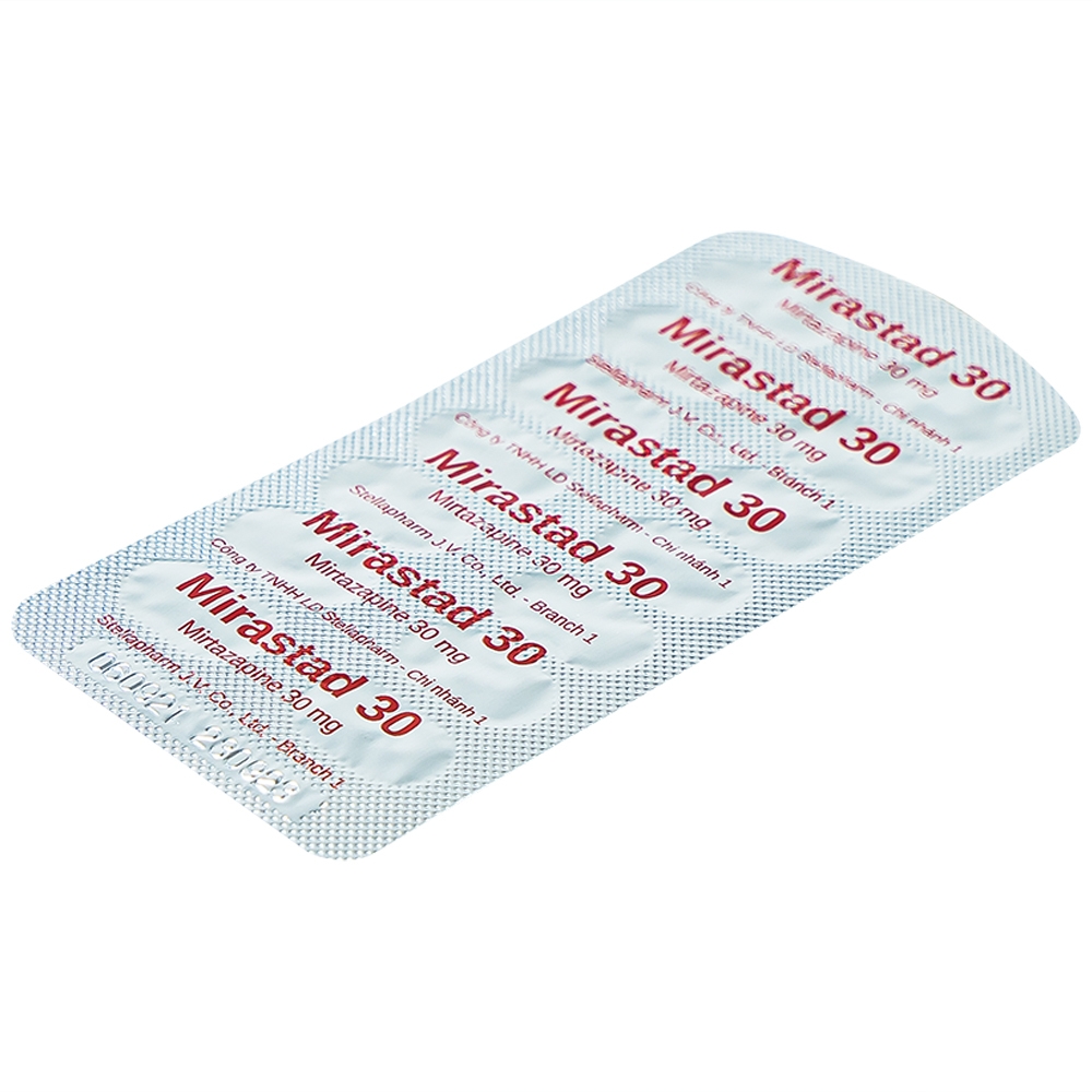 Hình ảnh Viên nén Mirastad 30 Stella điều trị trầm cảm, duy trì cân bằng tinh thần (2 vỉ x 14 viên)