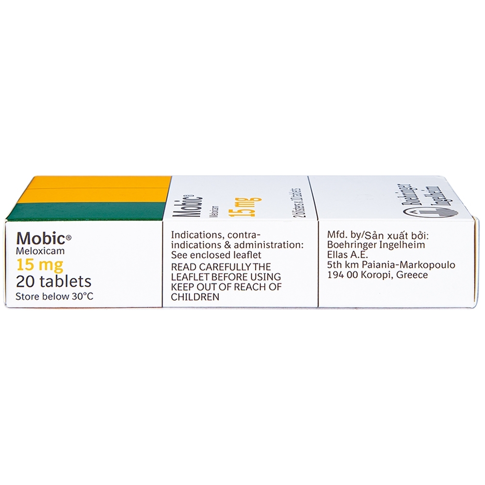 Hình ảnh Thuốc Mobic 15mg Boehringer điều trị viêm xương khớp (2 vỉ x 10 viên)