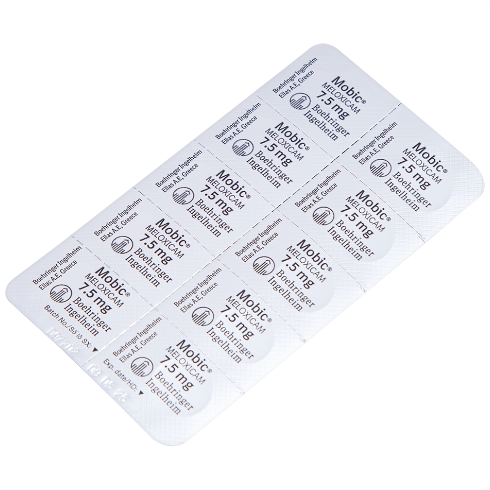 Hình ảnh Thuốc Mobic 7.5mg Boehringer điều trị viêm xương khớp (2 vỉ x 10 viên)