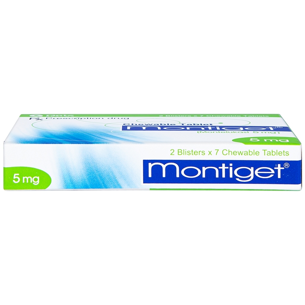 Hình ảnh Thuốc Montiget 5mg Getz phòng và điều trị hen phế quản mãn tính (2 vỉ x 7 viên)