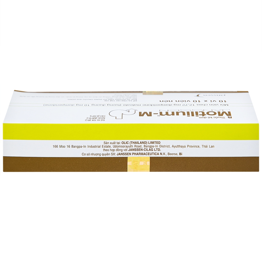 Hình ảnh Viên nén Motilium-M Janssen điều trị triệu chứng nôn và buồn nôn (10 vỉ x 10 viên)