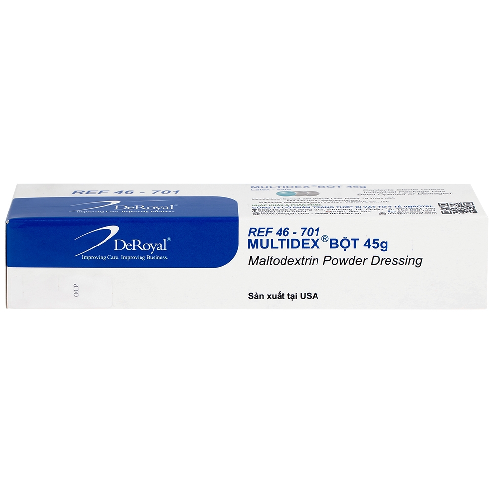 Hình ảnh Bột Multidex 45g DeRoyal hỗ trợ điều trị viêm nhiễm da, làm lành các vết loét mãn tính