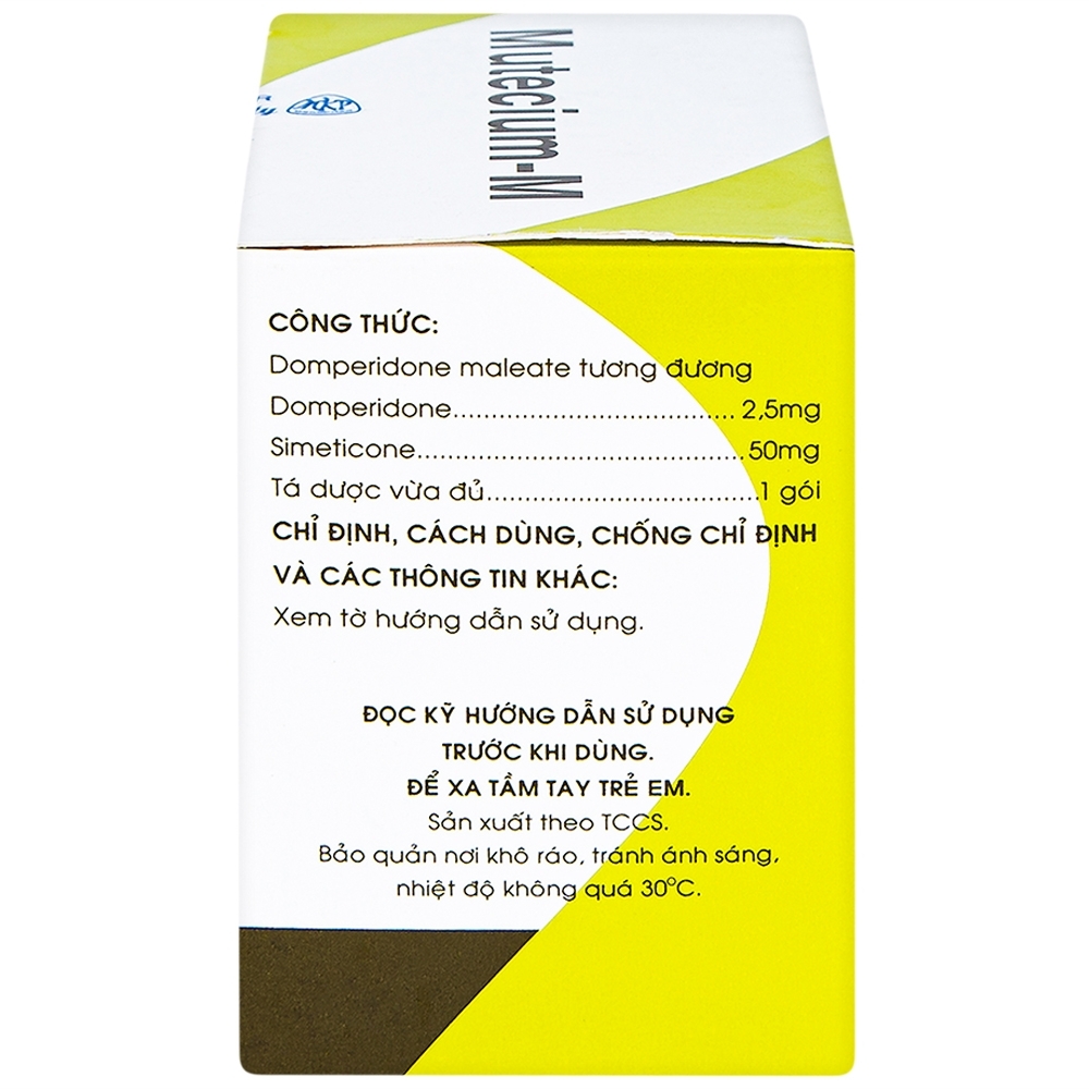 Hình ảnh Thuốc bột uống Mutecium-M Mekophar điều trị ăn không tiêu, đầy hơi, chướng bụng (30 gói x 1g)