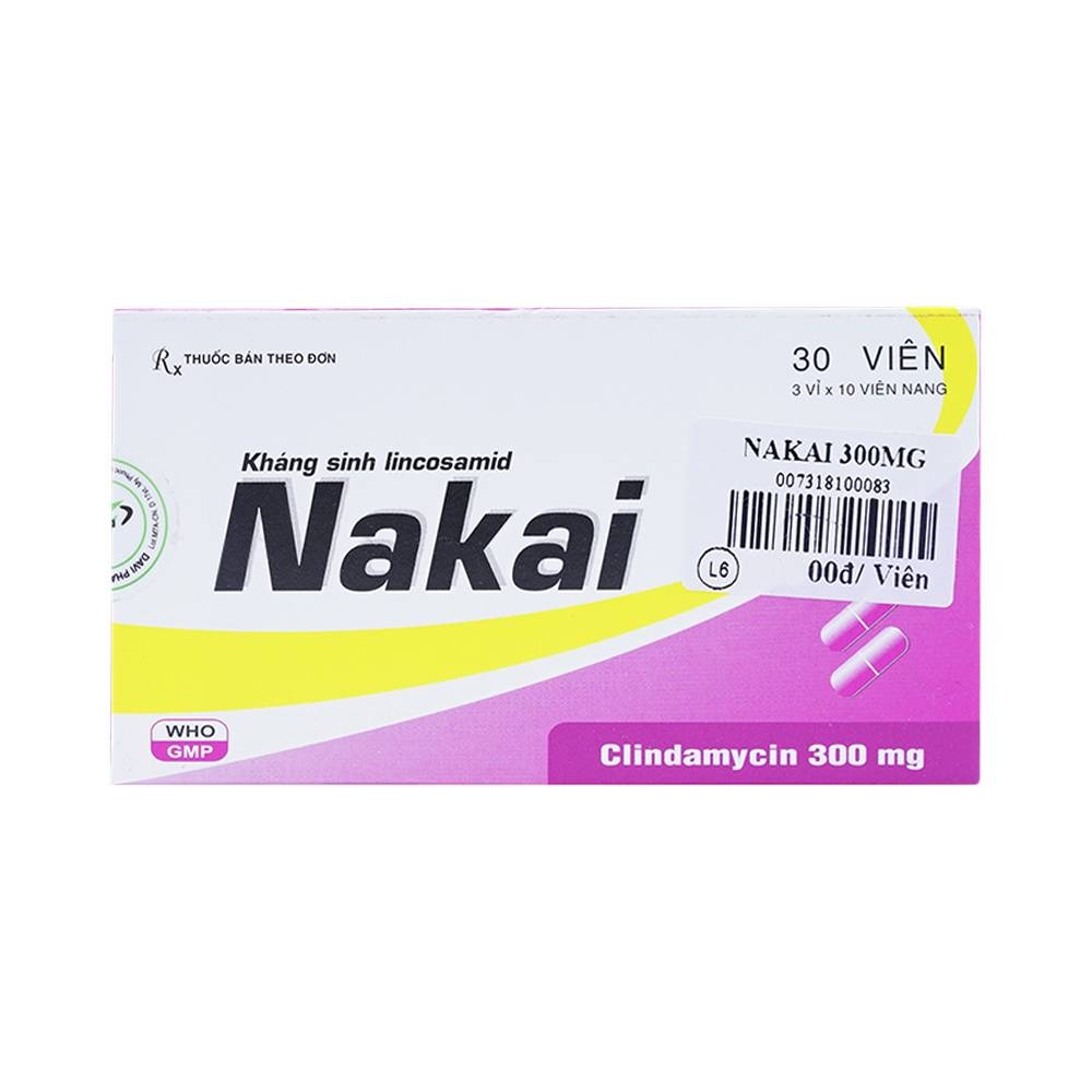 Hình ảnh Thuốc Nakai 300mg DaViPharm điều trị các chứng nhiễm khuẩn nhạy cảm (3 vỉ x 10 viên)