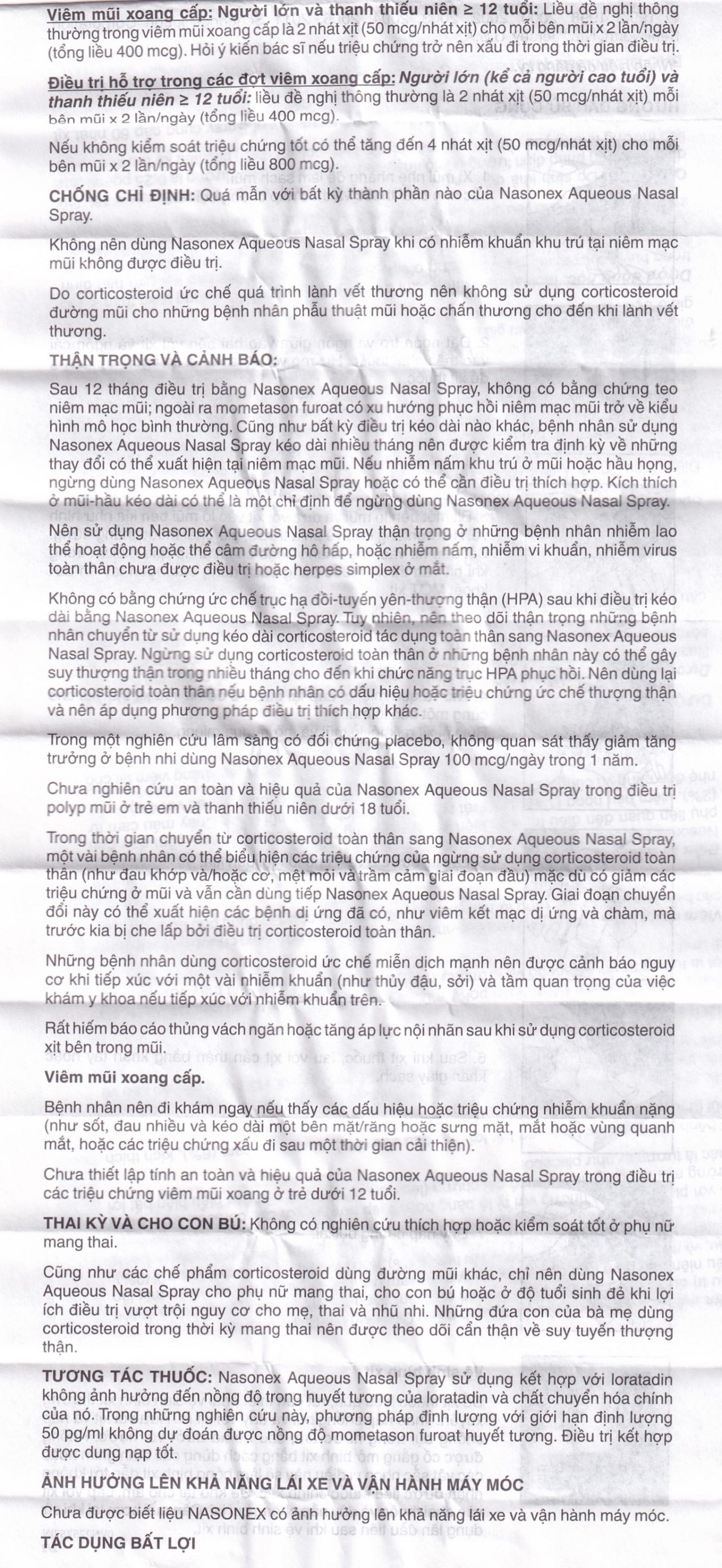 Hình ảnh Thuốc xịt mũi Nasonex Bayer điều trị viêm mũi dị ứng (60 liều)