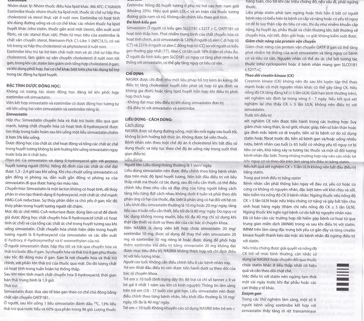 Hình ảnh Viên nén Nasrix DaViPharm điều trị tăng cholesterol (4 vỉ x 7 viên)