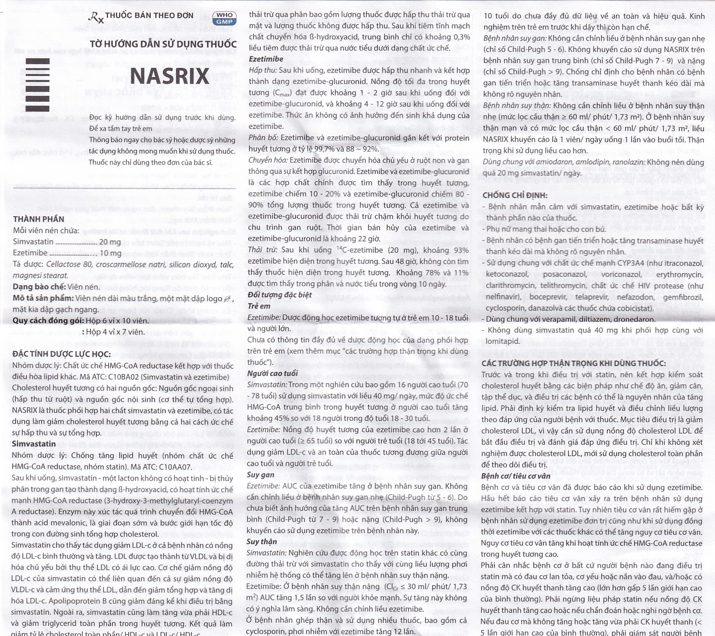 Hình ảnh Viên nén Nasrix DaViPharm điều trị tăng cholesterol (4 vỉ x 7 viên)