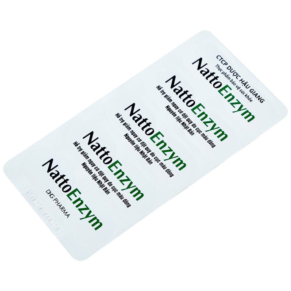 Hình ảnh Viên uống NattoEnzym DHG hỗ trợ hoạt huyết, tăng tuần hoàn máu (3 vỉ x 10 viên)