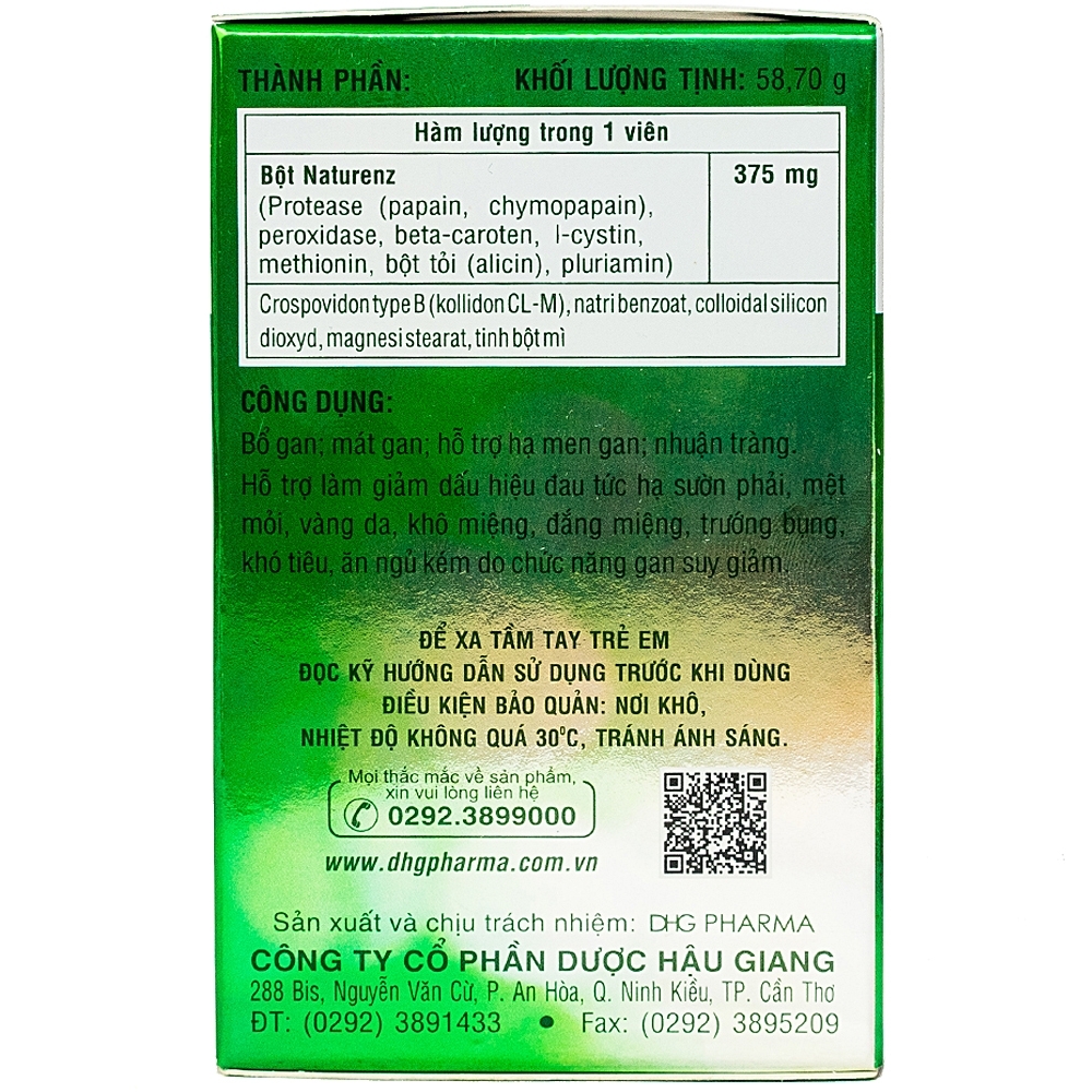 Hình ảnh Viên uống Naturen Z DHG hỗ trợ giải độc gan (10 vỉ x 10 viên)