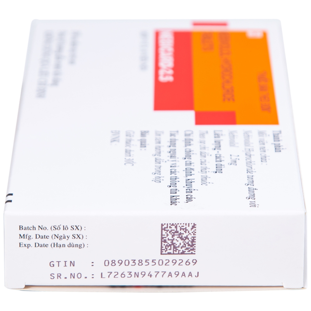 Hình ảnh Viên nén Nebicard 2.5 Torrent điều trị tăng huyết áp (5 vỉ x 10 viên)