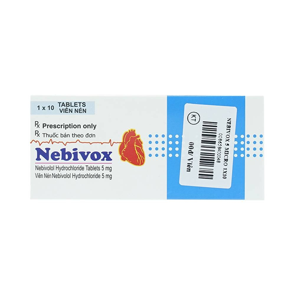 Hình ảnh Thuốc Nebivox 5mg Micro điều trị tăng huyết áp (1 vỉ x 10 viên)