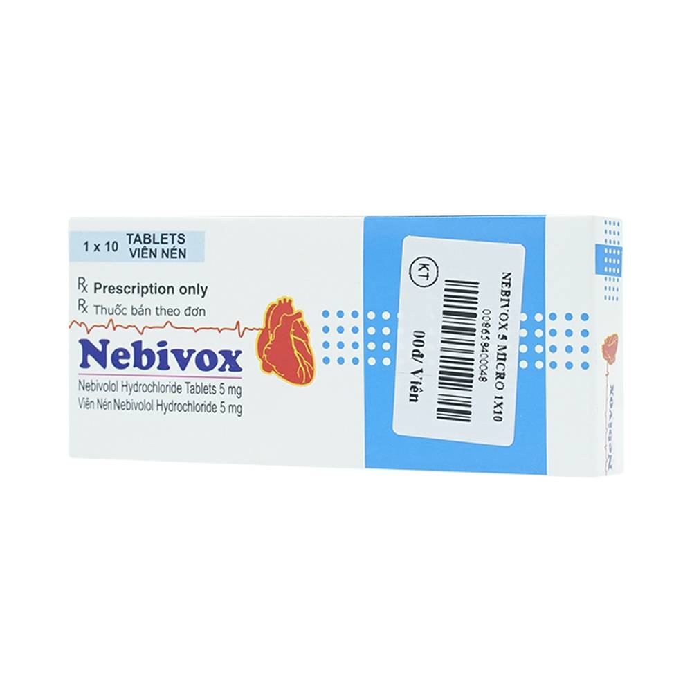 Hình ảnh Thuốc Nebivox 5mg Micro điều trị tăng huyết áp (1 vỉ x 10 viên)