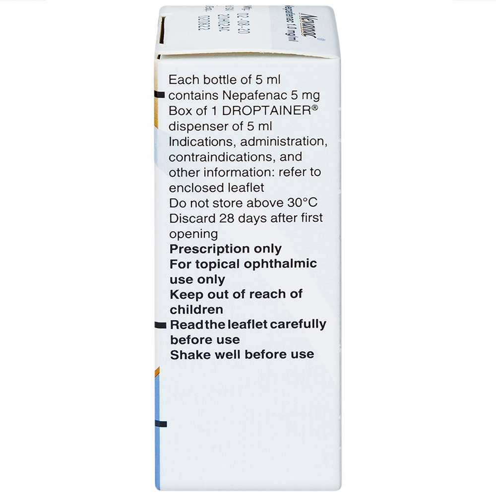 Hình ảnh Thuốc nhỏ mắt Nevanac Alcon điều trị viêm, đau sau phẫu thuật đục thủy tinh thể (5ml)