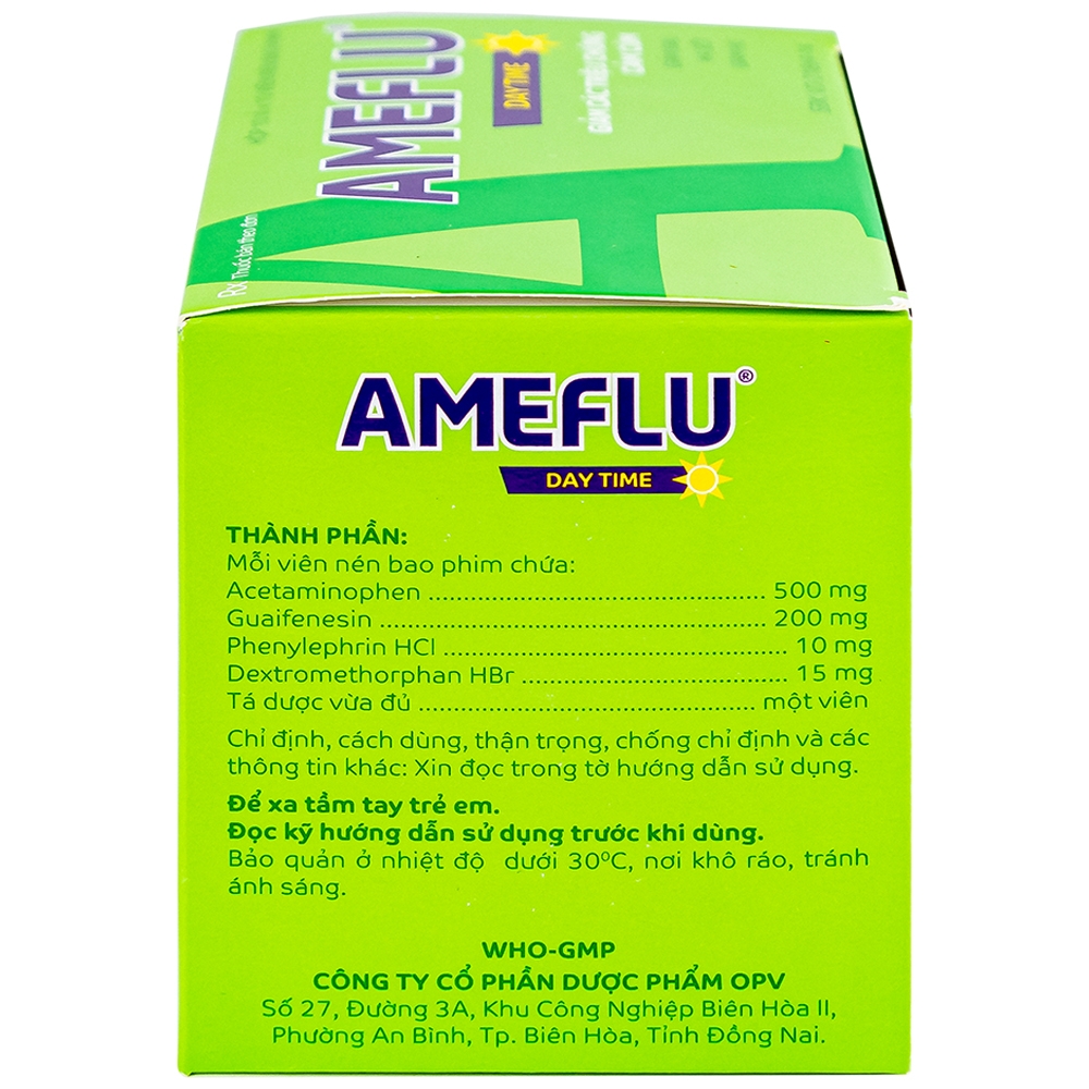 Hình ảnh Thuốc Ameflu Day Time OPV giảm các triệu chứng cảm lạnh và cảm cúm (10 vỉ x 10 viên)