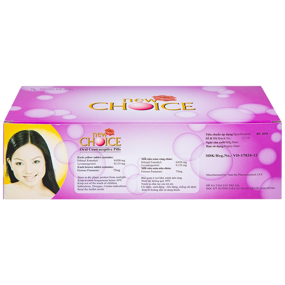 Hình ảnh Thuốc Newchoice Nam Hà dùng để tránh thai (25 vỉ x 28 viên)