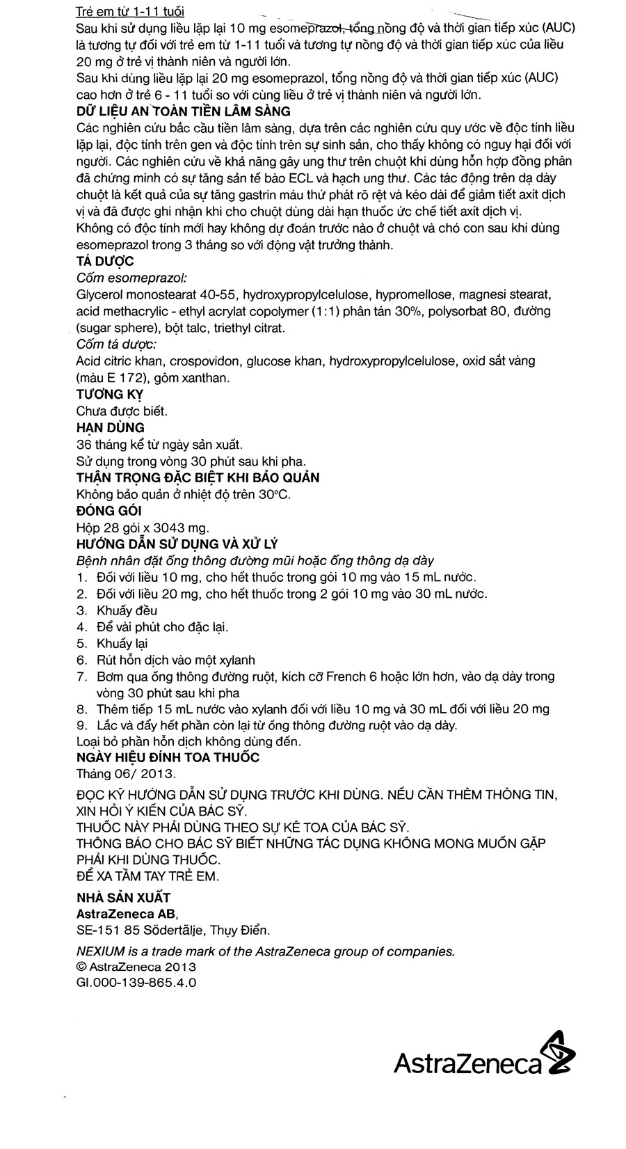 Hình ảnh Cốm Nexium 10mg AstraZeneca điều trị trào ngược dạ dày - thực quản (28 gói)