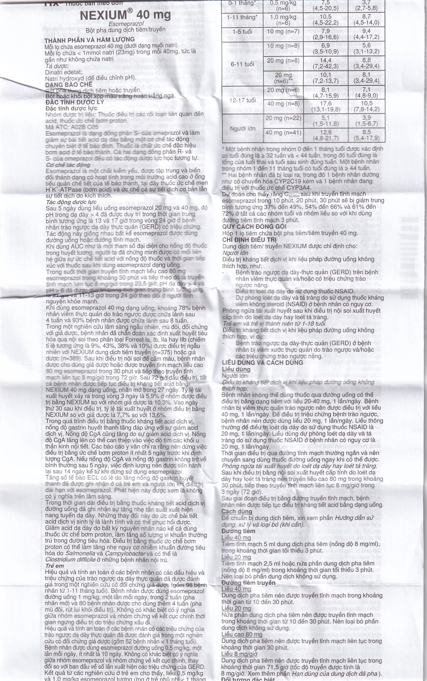 Hình ảnh Bột pha tiêm Nexium 40mg AstraZeneca điều trị kháng tiết dịch vị, trào ngược dạ dày - thực quản (1 lọ)