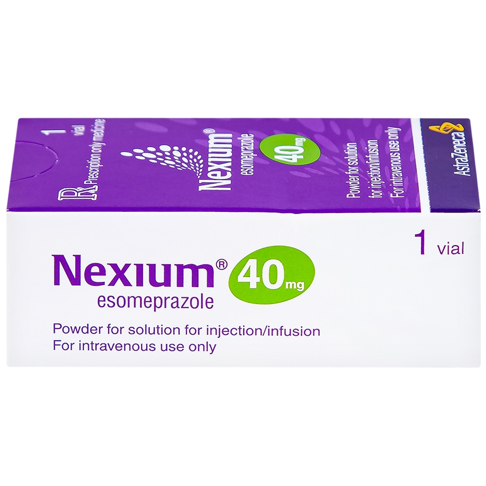 Hình ảnh Bột pha tiêm Nexium 40mg AstraZeneca điều trị kháng tiết dịch vị, trào ngược dạ dày - thực quản (1 lọ)