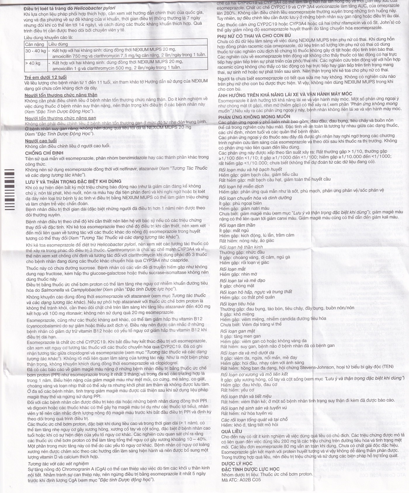 Hình ảnh Viên nén Nexium Mups 20mg AstraZeneca điều trị trào ngược dạ dày - thực quản, loét dạ dày (2 vỉ x 7 viên)