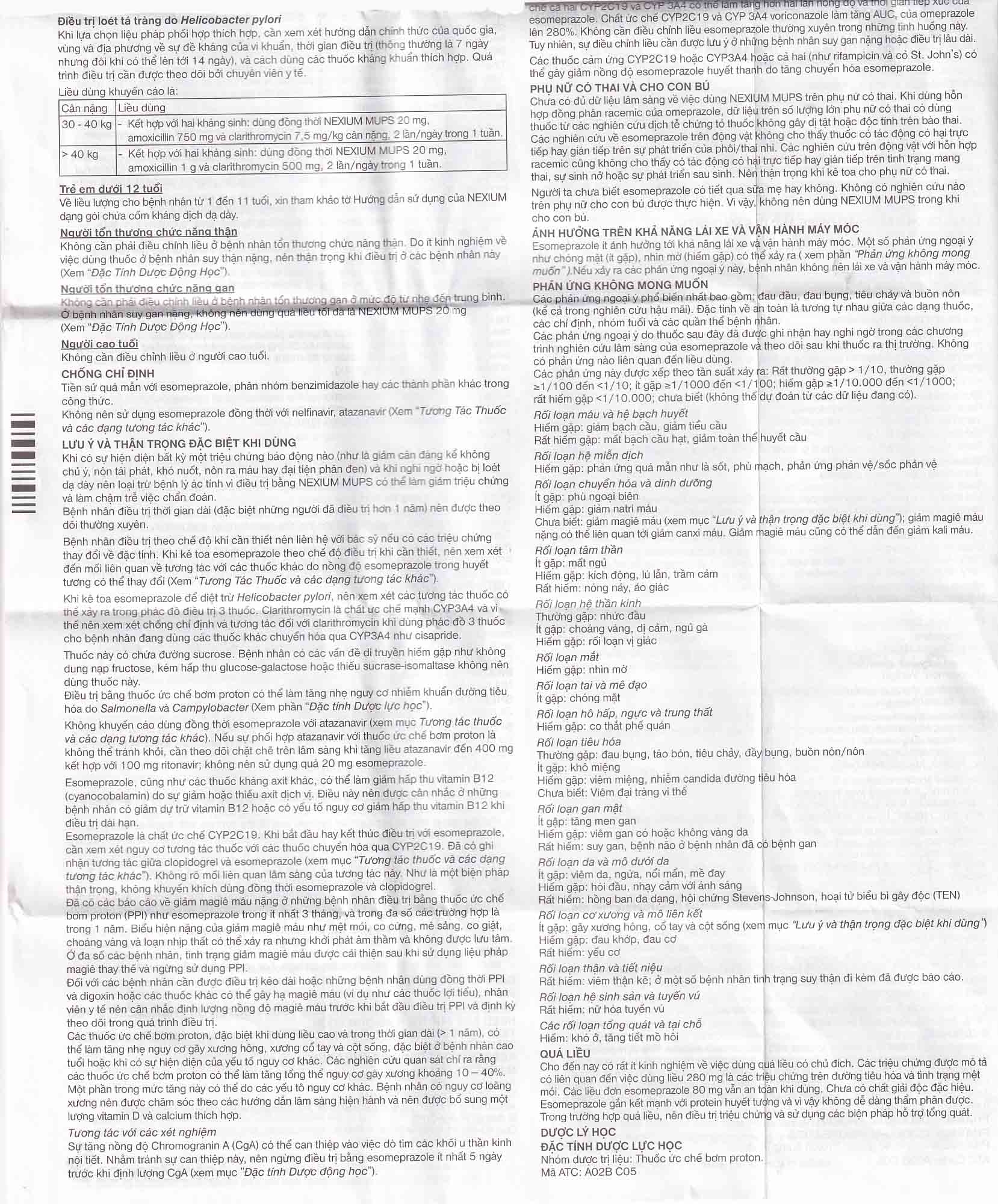 Hình ảnh Viên nén Nexium Mups 40mg AstraZeneca điều trị trào ngược dạ dày - thực quản, loét dạ dày (2 vỉ x 7 viên)