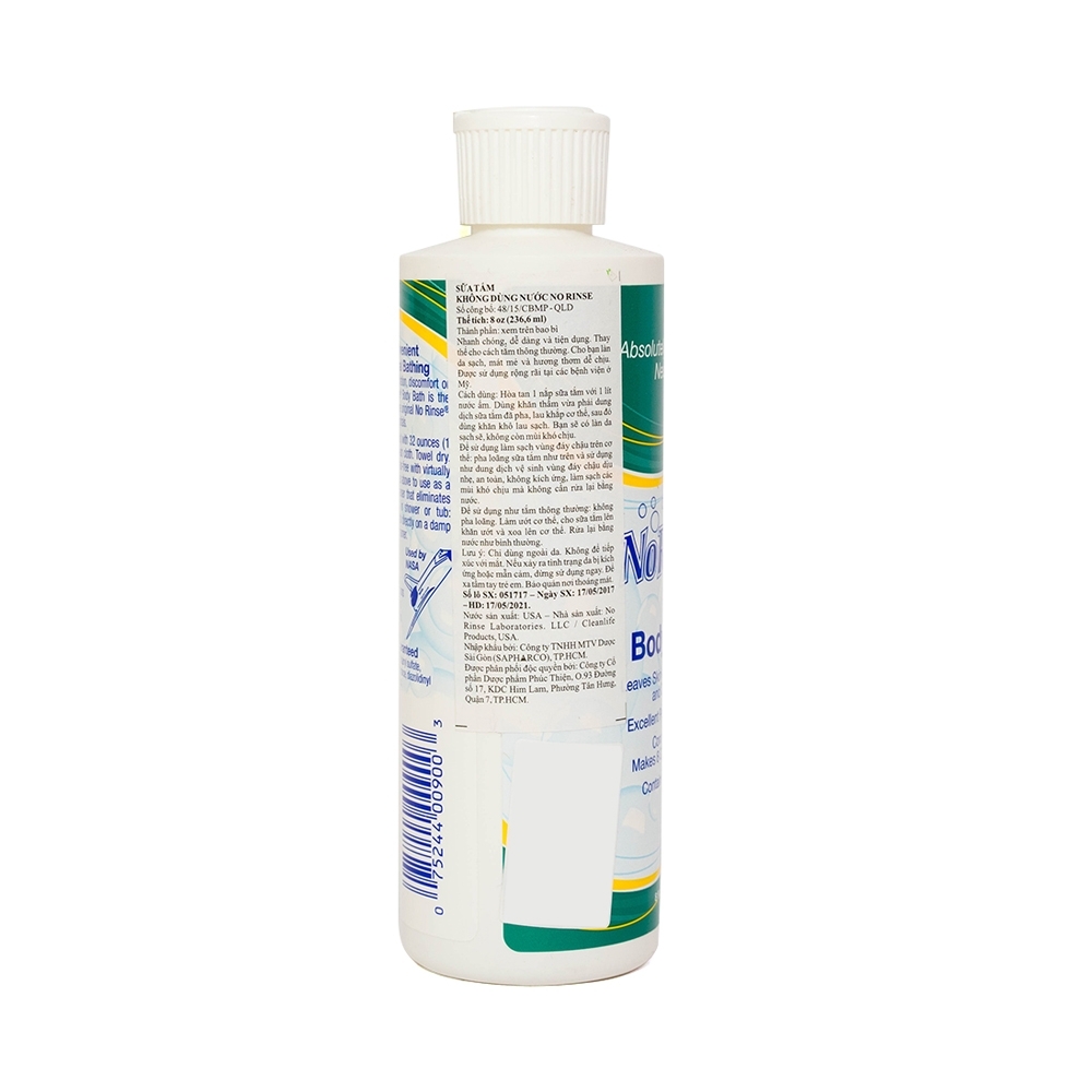 Hình ảnh Sữa tắm không cần dùng nước NoRinse Body Bath thay thế cách tắm thông thường (236,6ml)
