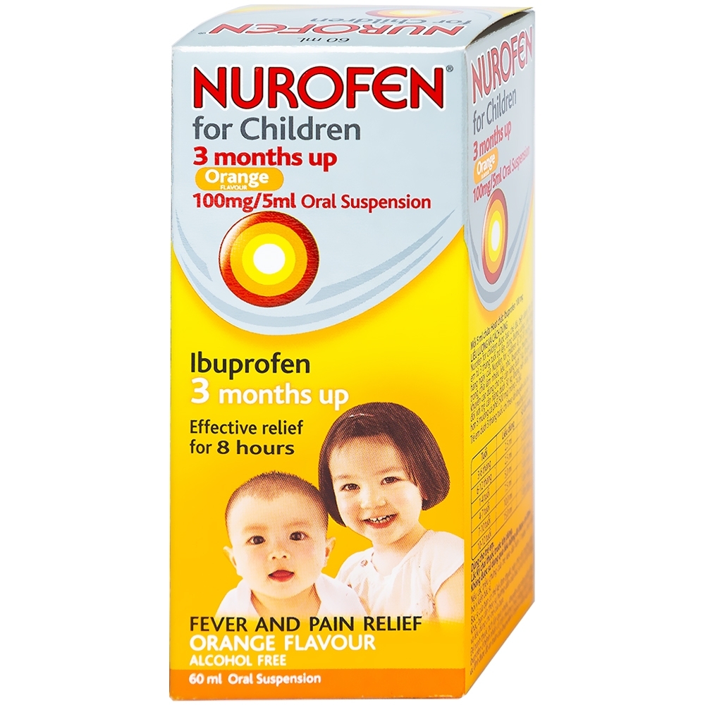 Hình ảnh Hỗn dịch uống Nurofen for children hạ sốt, giảm đau răng, đau tai, đau họng (60ml)