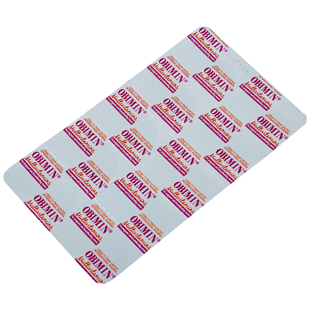 Hình ảnh Viên nén Obimin Multivitamins United bổ sung vitamin và khoáng chất (3 vỉ x 10 viên)