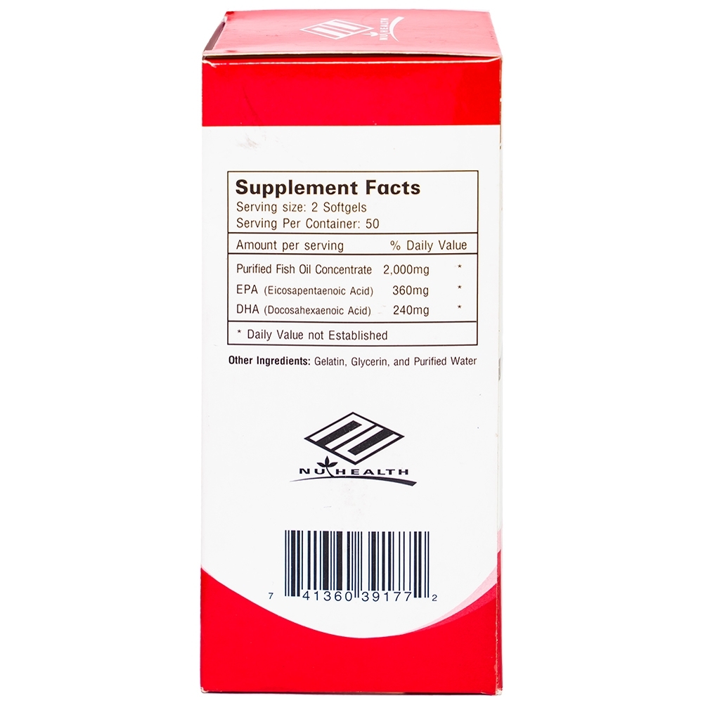 Hình ảnh Viên nang mềm Alaska Deep Sea Fish Oil Omega-3 Nuhealth bổ sung EPA, DHA, giúp tăng thị lực (100 viên)