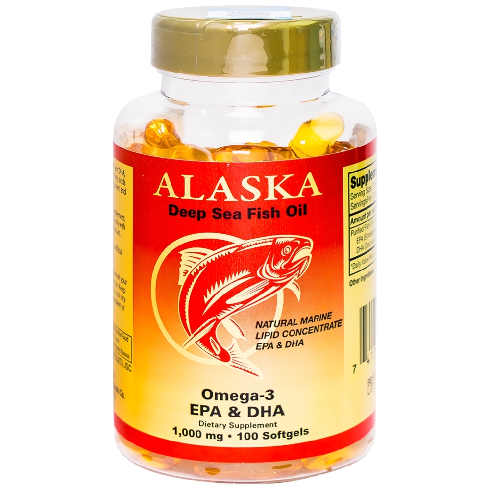 Hình ảnh Viên nang mềm Alaska Deep Sea Fish Oil Omega-3 Nuhealth bổ sung EPA, DHA, giúp tăng thị lực (100 viên)