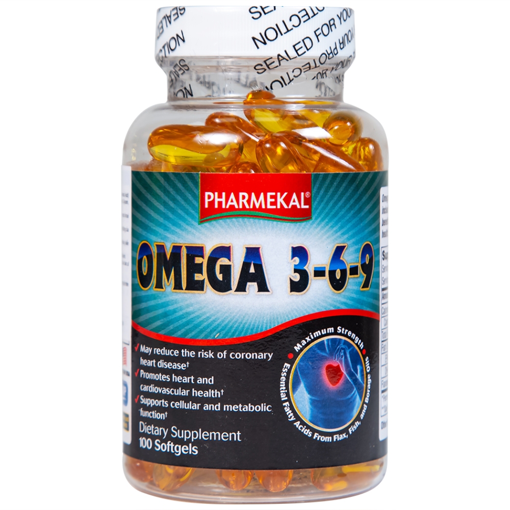 Hình ảnh Viên uống Omega 3-6-9 Pharmekal hỗ trợ giảm nguy cơ xơ vữa động mạch (100 viên)