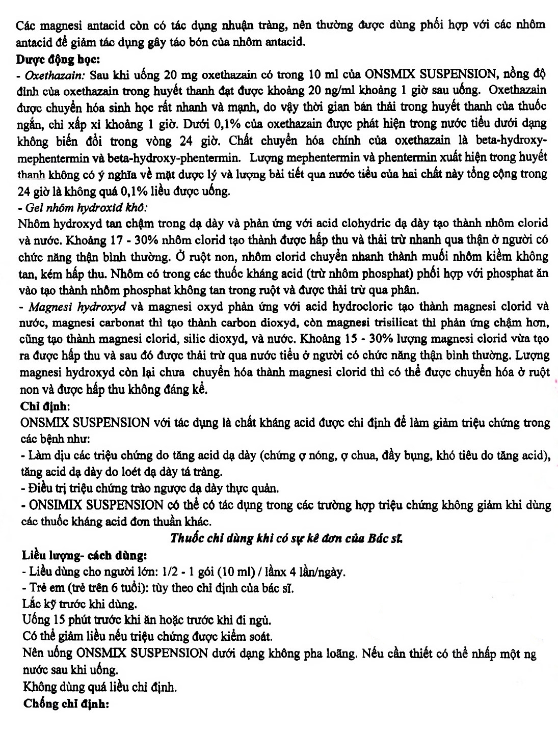 Hình ảnh Hỗn dịch uống Onsmix Suspension Huons giảm acid dạ dày, chứng ợ nóng (20 gói x 10ml)