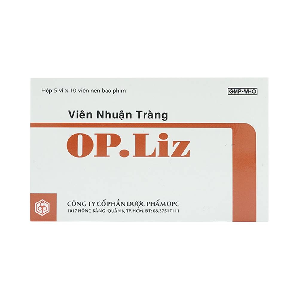 Hình ảnh Viên nhuận tràng OP.Liz OPC nhuận tràng, điều trị táo bón (5 vỉ x 10 viên)