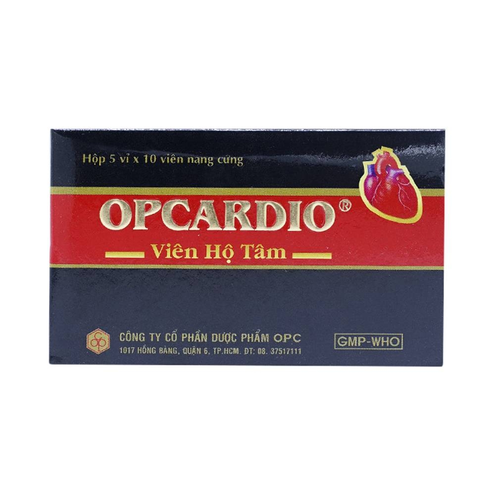 Hình ảnh Viên Hộ Tâm Opcardio OPC phòng ngừa và điều trị các chứng đau thắt ngực (5 vỉ x 10 viên)