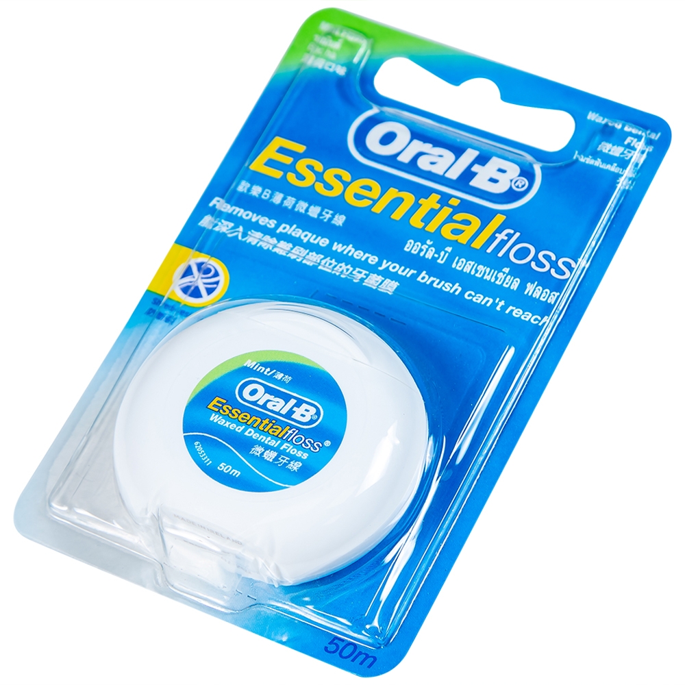 Hình ảnh Chỉ nha khoa Oral-B Essential Floss làm sạch giữa các khe răng (6 cuộn)