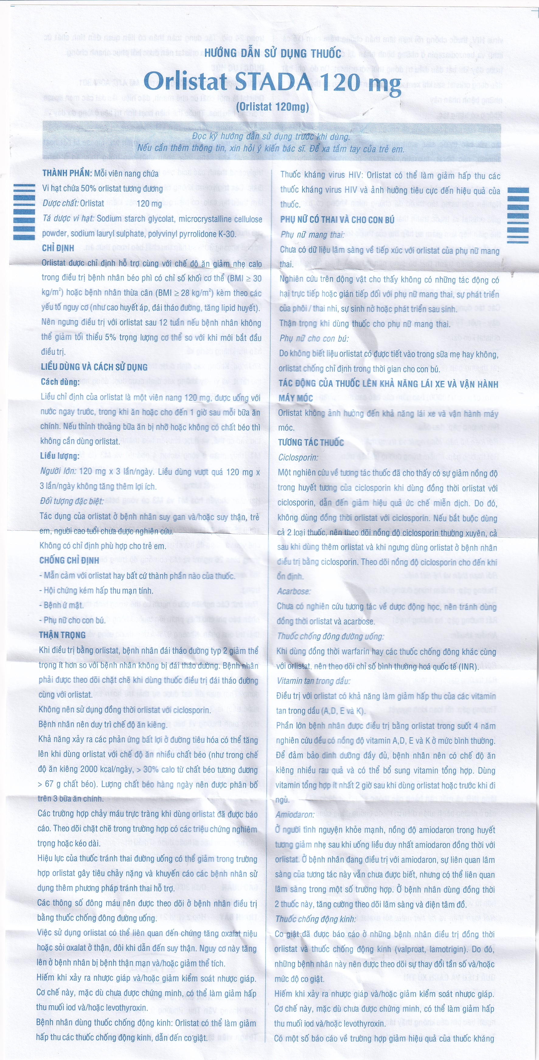 Hình ảnh Thuốc Orlistat Stada 120mg hỗ trợ giảm nhẹ calo cho bệnh béo phì (2 vỉ x 21 viên)