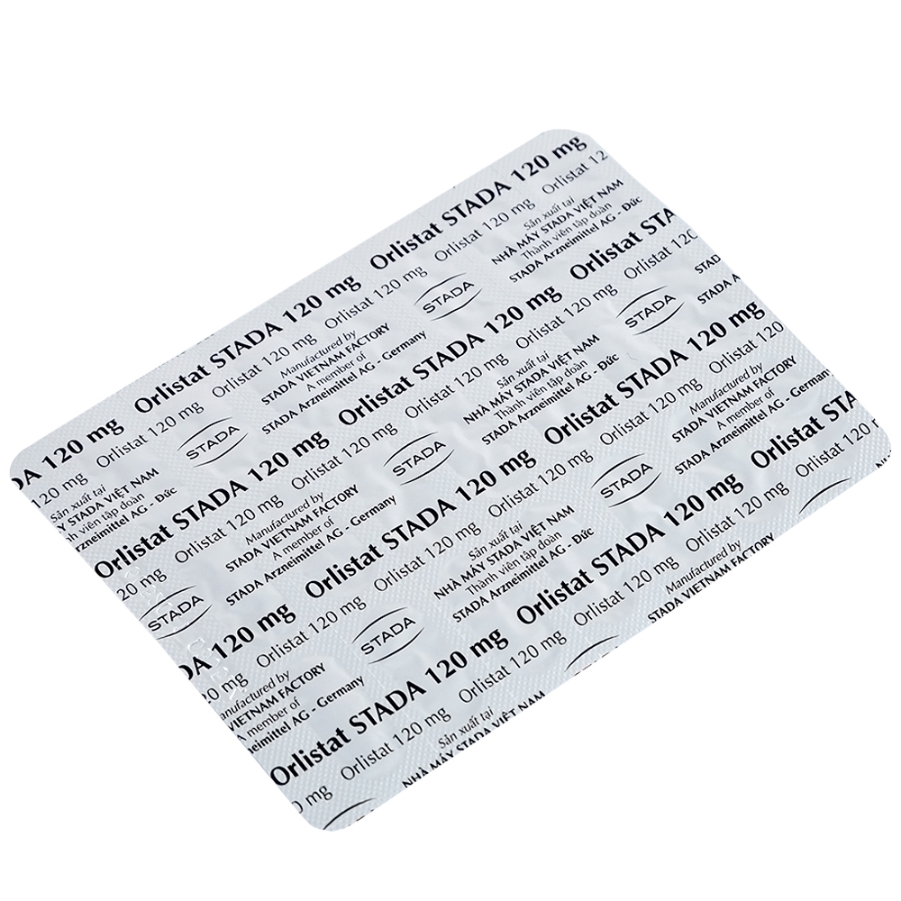 Hình ảnh Thuốc Orlistat Stada 120mg hỗ trợ giảm nhẹ calo cho bệnh béo phì (2 vỉ x 21 viên)