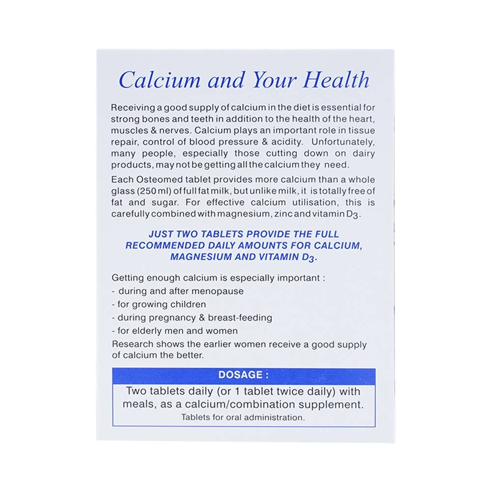 Hình ảnh Viên nén Osteomed Meyer bổ sung canxi, Magne, kẽm, vitamin D3 và khoáng chất (2 vỉ x 15 viên)