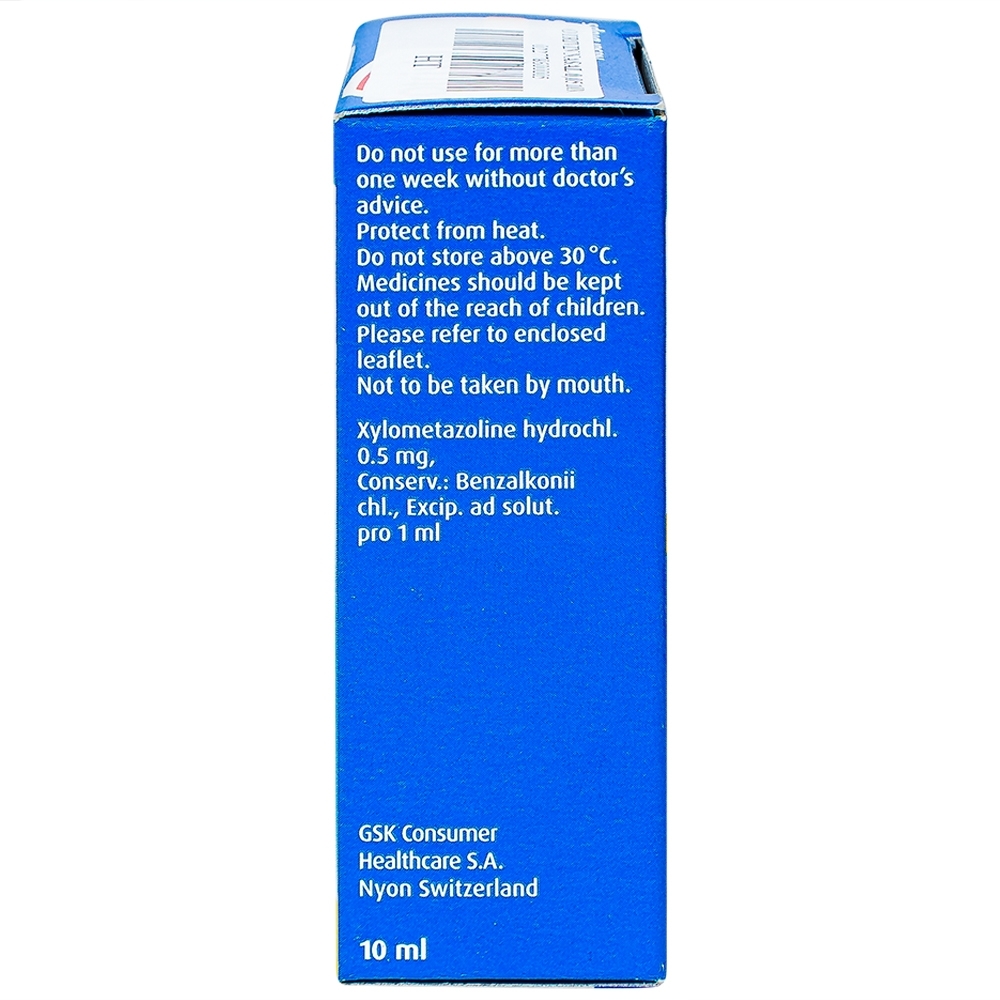Hình ảnh Thuốc nhỏ mũi Otrivin 0.05% GSK điều trị nghẹt mũi, sung huyết mũi họng (10ml)